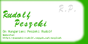rudolf peszeki business card